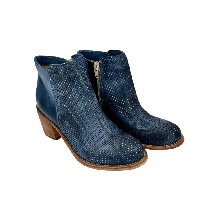 Tronchetti*Camarri Ankle Boot In Brushed Nubuck Leather Jeans With Zip