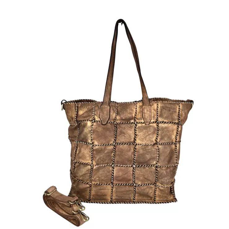 Soft Bags*Camarri Asia – Bronzed Washed Leather Bag bronze