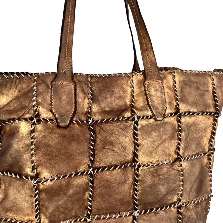 Soft Bags*Camarri Asia – Bronzed Washed Leather Bag bronze