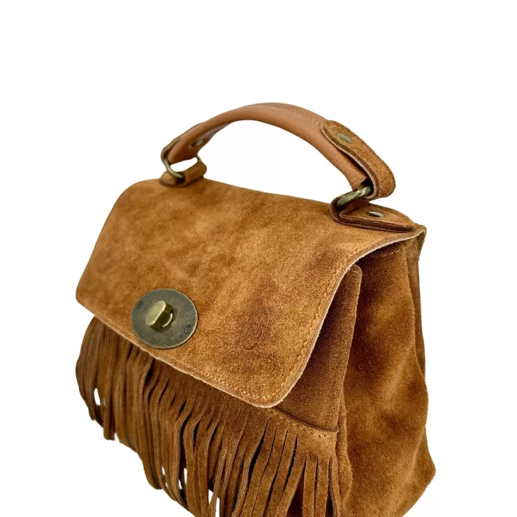 Soft Bags*Camarri Bag With Fringes And Suede Shoulder Strap