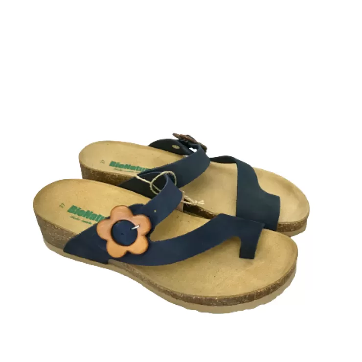 Rubber Sole*Camarri Bionatura Blue Flip-flop Slipper