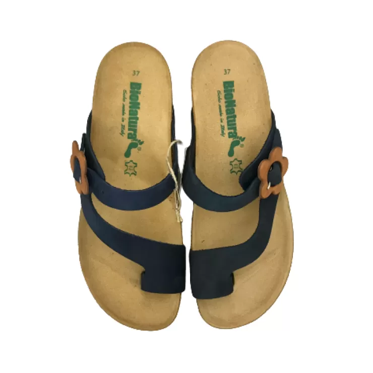 Rubber Sole*Camarri Bionatura Blue Flip-flop Slipper