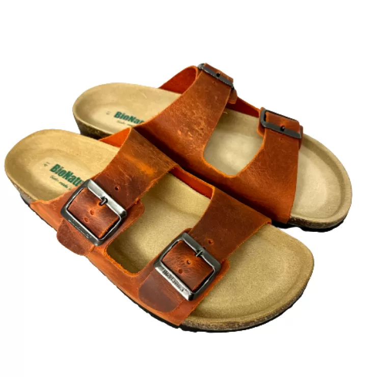 Rubber Sole | Sandals And Sabots*Camarri Bionatura Slipper In Vibram Mandarin Oiled Leather