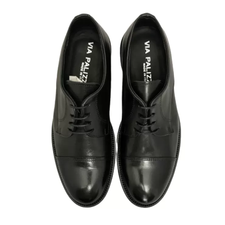 Leather Sole*Camarri Black Lace-up With Spunterbo