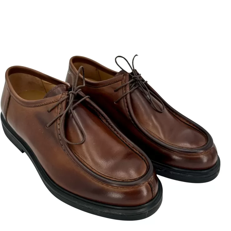 Rubber Sole*Camarri Brown Engineer Model Handmade Shoe