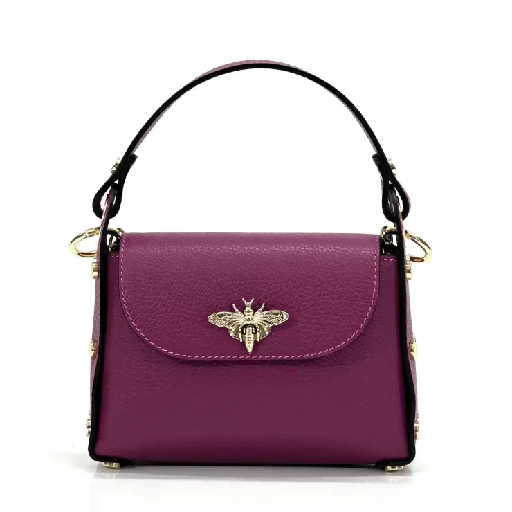 Rigid Bags*Camarri Elegant Calfskin Handbag With Dragonfly Closure