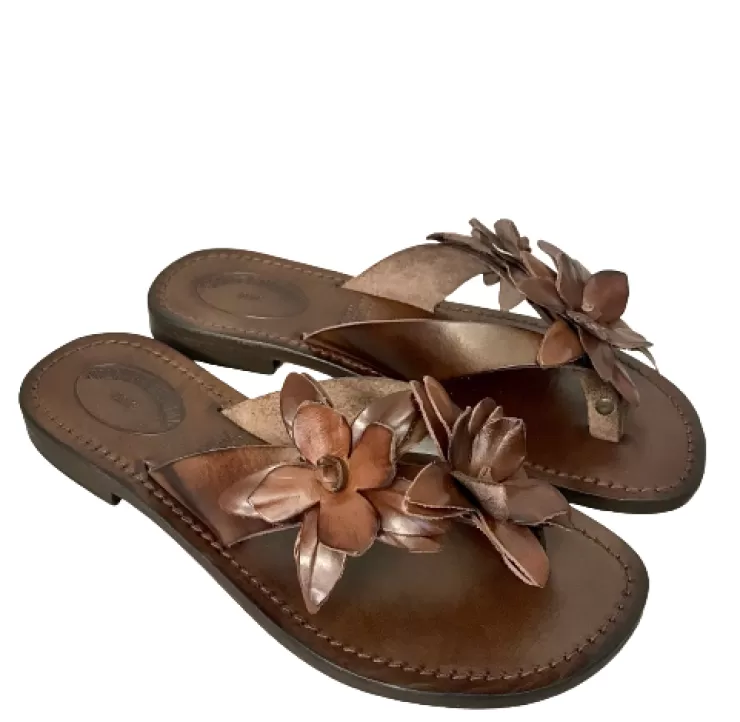 Leather Sole*Camarri Fabiola – Dark Brown Leather Flip Flop