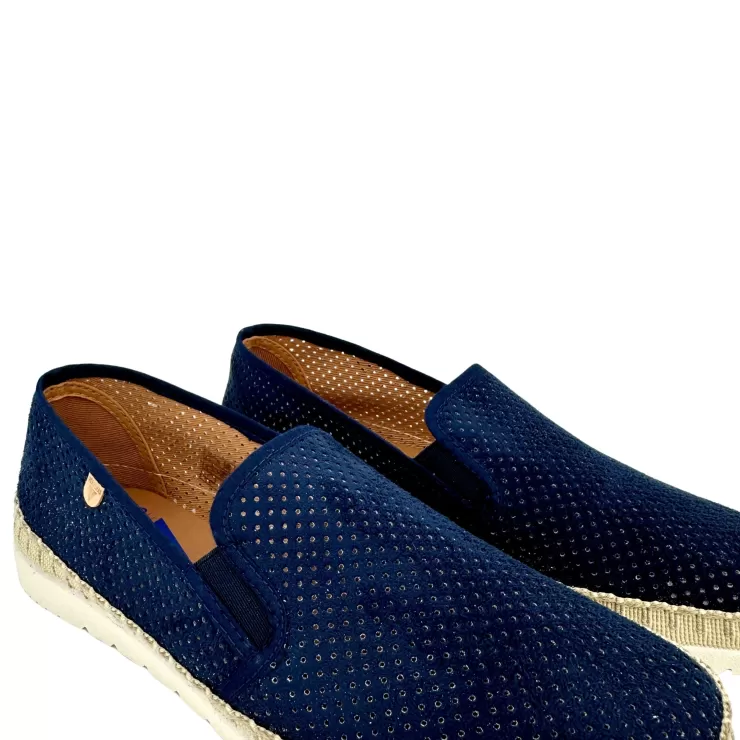 Loafers/Mocassins*Camarri Handcrafted Espadrilles In Blue Verbenas Suede