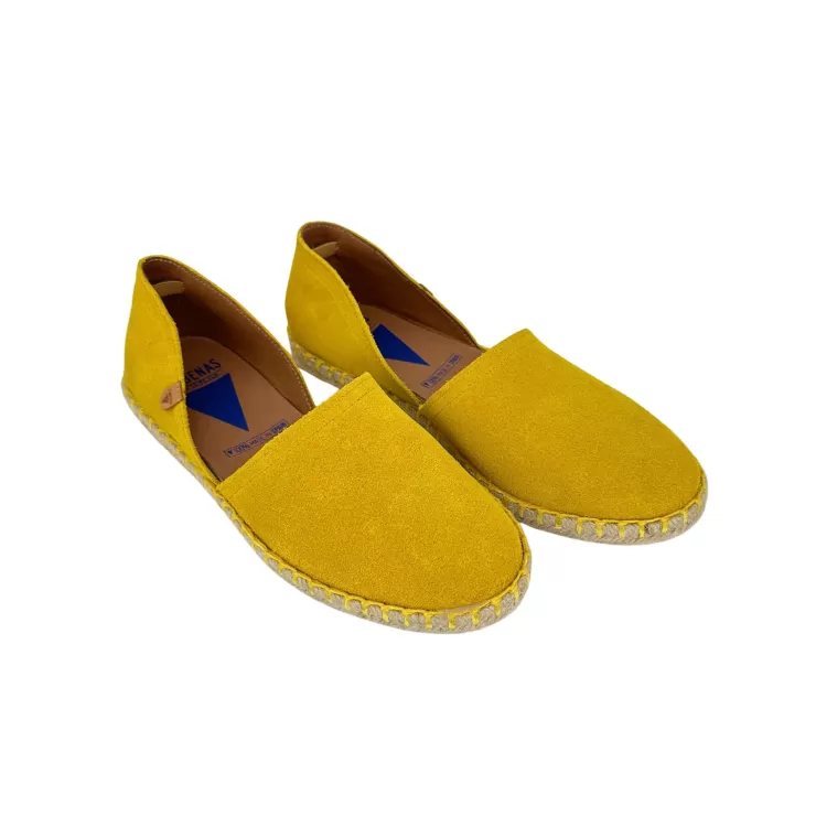 Rubber Sole | Loafers/Mocassins*Camarri Handcrafted Espadrilles In Yellow Verbenas Suede