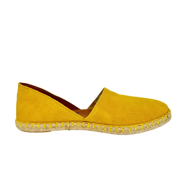 Rubber Sole | Loafers/Mocassins*Camarri Handcrafted Espadrilles In Yellow Verbenas Suede