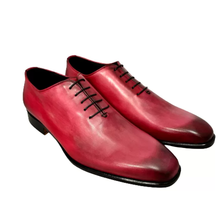 Leather Sole*Camarri Handcrafted Lace-up Stitched Blake Fuchsia