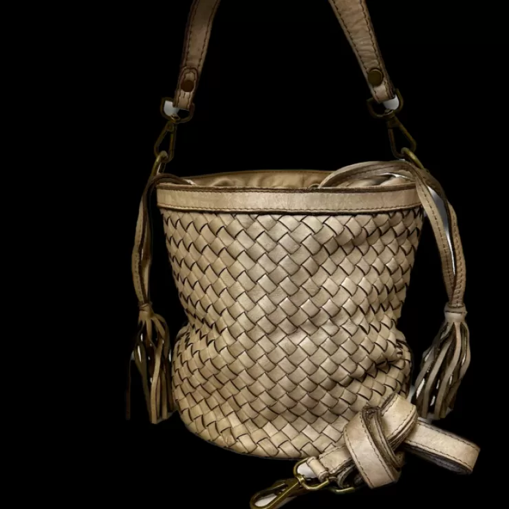 Soft Bags*Camarri Handcrafted Woven Bucket Model Bag