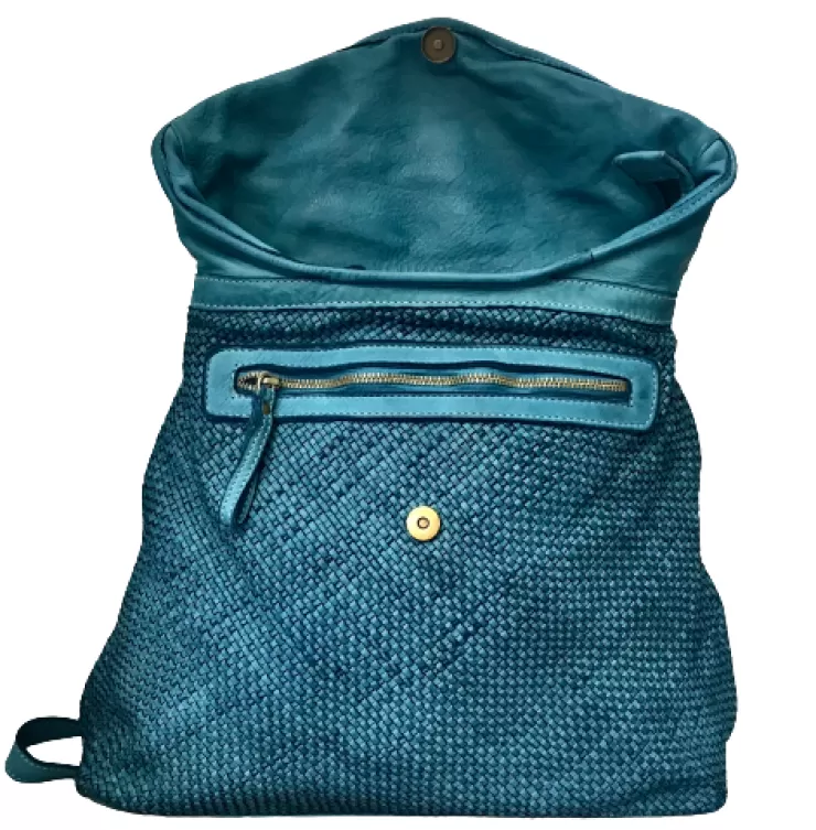 Backpacks*Camarri Handmade Backpack In Washed And Woven Leather