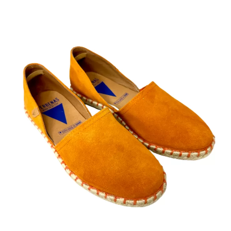 Rubber Sole | Loafers/Mocassins*Camarri Handmade Espadrilles In Orange Verbenas Suede