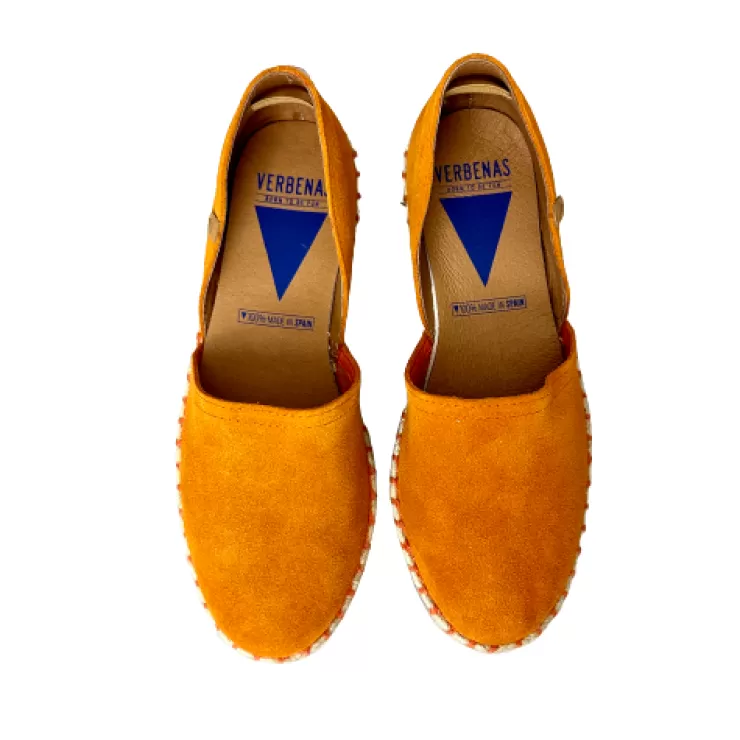 Rubber Sole | Loafers/Mocassins*Camarri Handmade Espadrilles In Orange Verbenas Suede