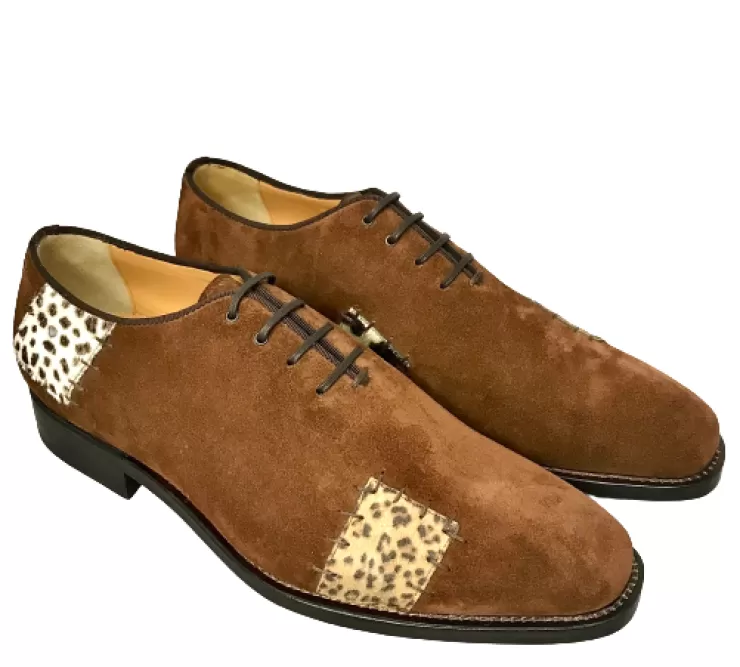 Leather Sole*Camarri Handmade Lace-up With Patches - Luxury Line