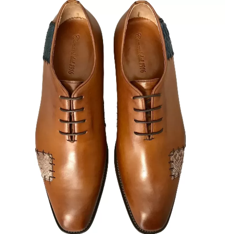 Leather Sole*Camarri Handmade Lace-up With Patches - Luxury Line