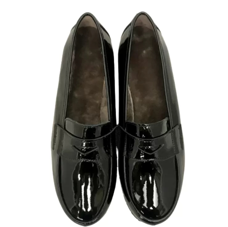 Loafers/Mocassins*Camarri Handmade Moccasin In Black Patent Leather And Lamb Lining