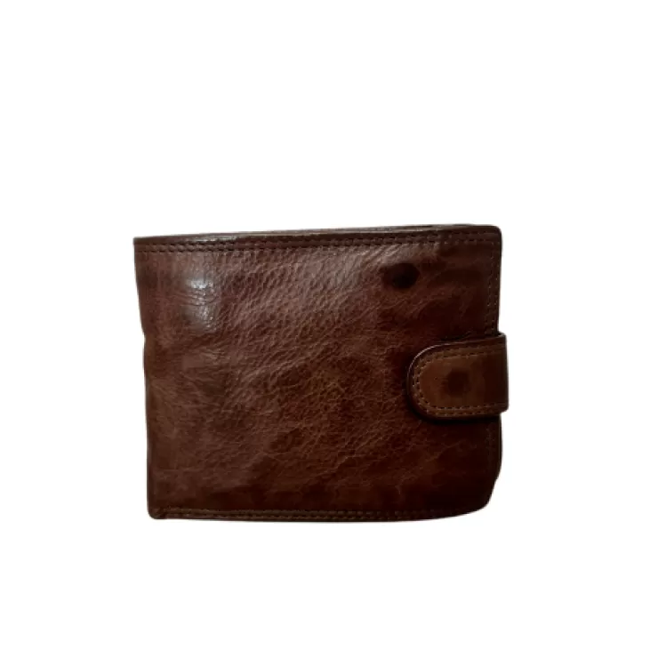 Wallets And Accessories*Camarri Handmade Wallet In Washed Leather With Button