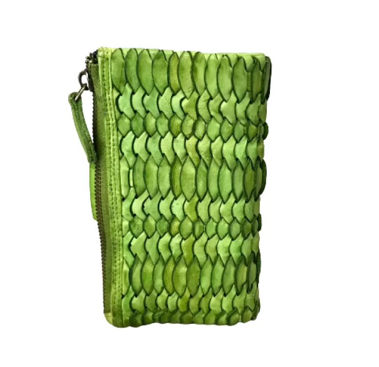 Wallets And Accessories*Camarri Handmade Wallet In Woven Leather green