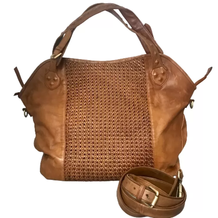 Soft Bags*Camarri Large Handcrafted Bag In Woven Leather