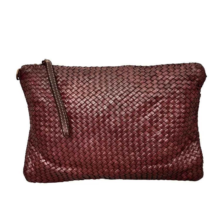 Soft Bags*Camarri Maya Big – Woven Leather Clutch Bag