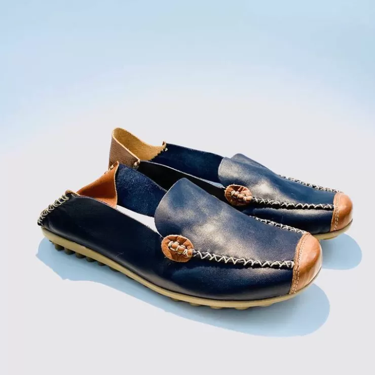 Loafers/Mocassins*Camarri Moccasin In Blue Leather