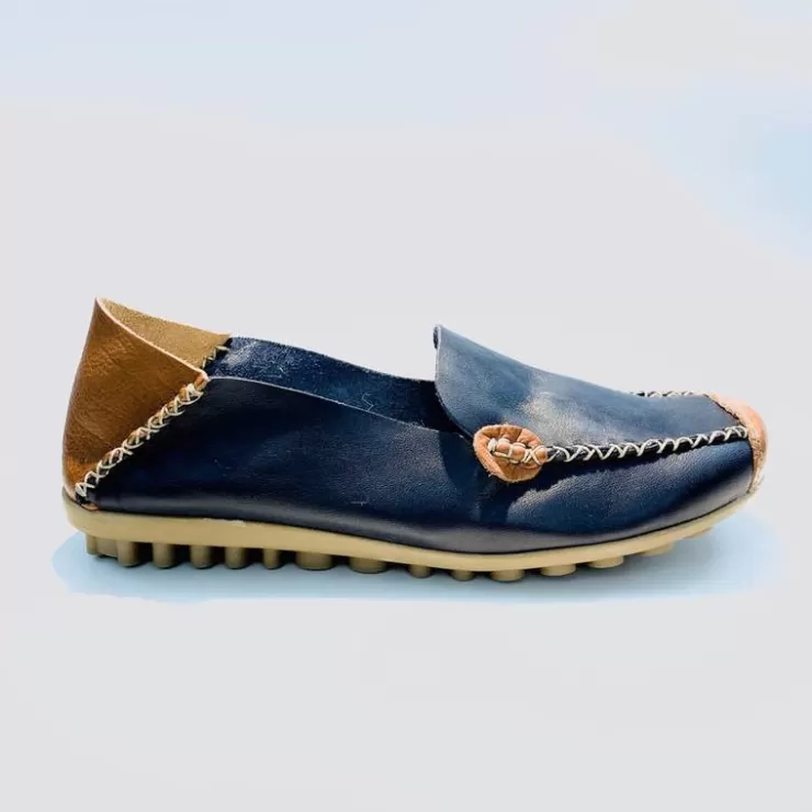 Loafers/Mocassins*Camarri Moccasin In Blue Leather