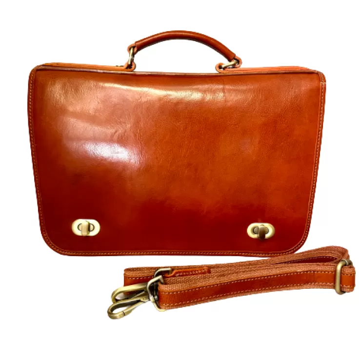 Business Briefcases And Leather Goods*Camarri Professional Leather Briefcase With Twist Locks