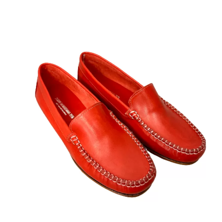 Loafers/Mocassins*Camarri Red Unlined Handmade Moccasin