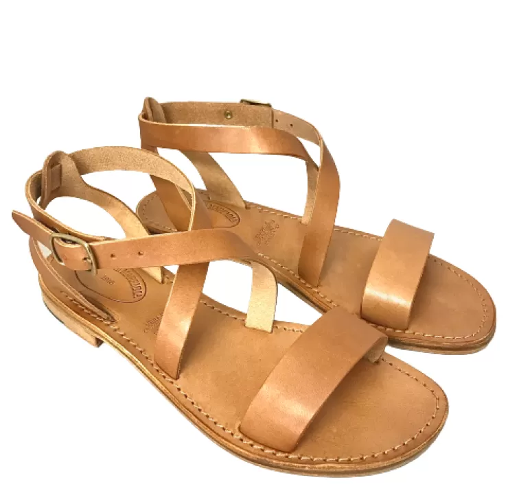 Leather Sole*Camarri Sandal In Burnt Leather Mod. 6807