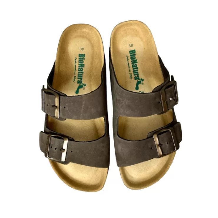 Rubber Sole | Sandals And Sabots*Camarri Slipper Bionatura Dark Brown Nubuck Vibram