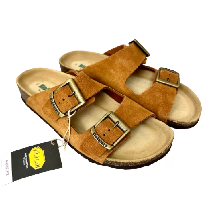 Rubber Sole | Sandals And Sabots*Camarri Slipper Bionatura Suede Brandy Vibram