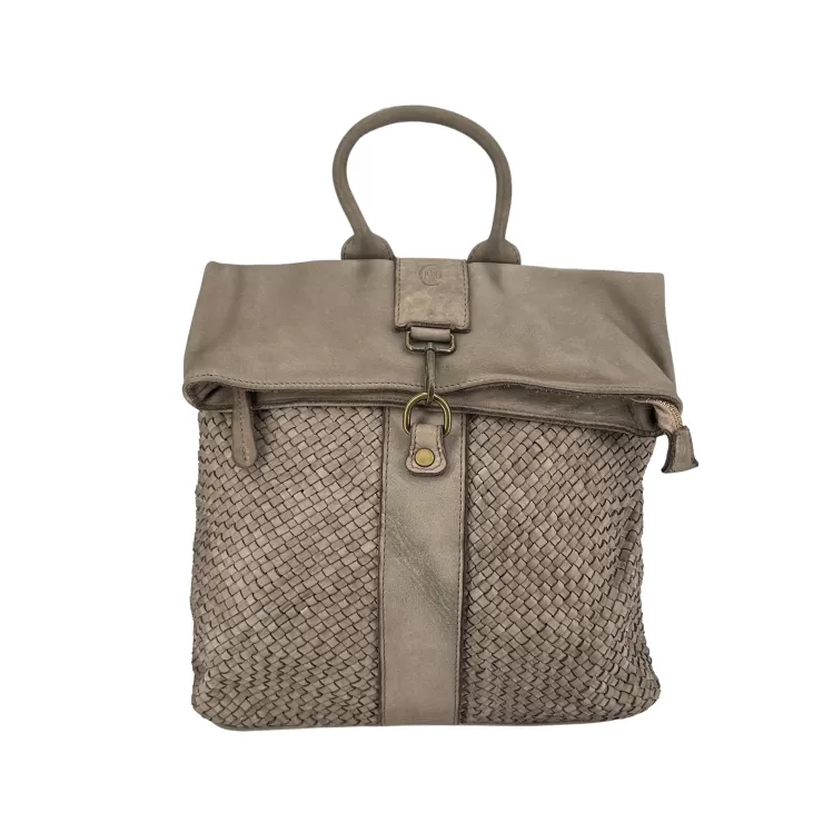 Backpacks*Camarri Tokyo – Woven Leather Backpack And Carabiner