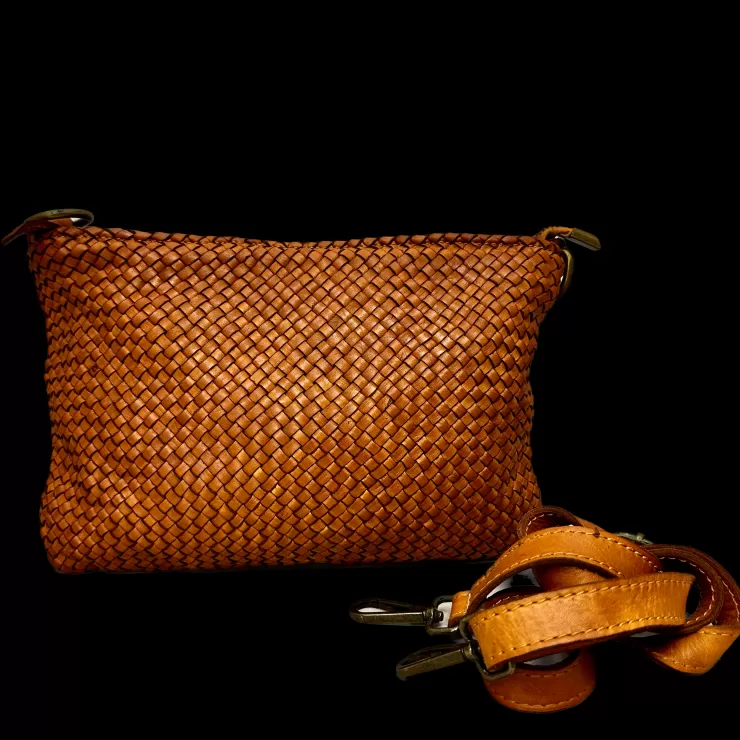 Soft Bags*Camarri Woven Leather Bag With Shoulder Strap